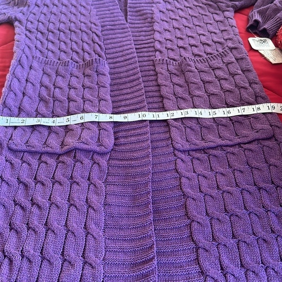 Purple full Length Cardigan NEW - Picture 9 of 9